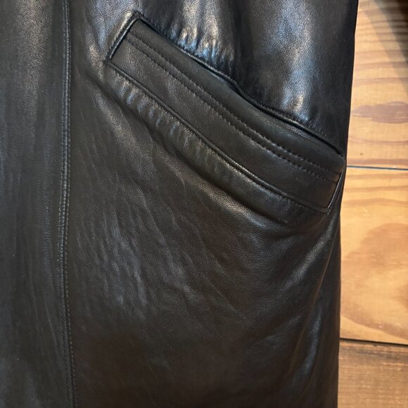 August Max Black Leather Jacket 1x - Picture 3 of 4